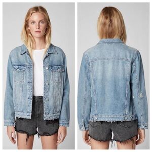 BLANK NYC Size XS Denim Jean Jacket Cotton Light Wash Button Front Trucker